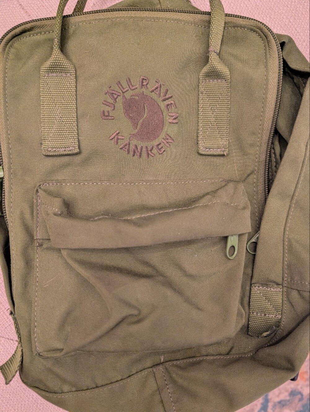 Olive Green Fjallraven Backpack
